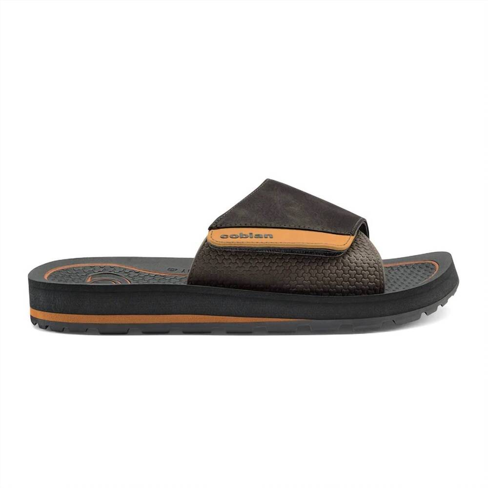 NEW COBIAN men's drt slide sandals in charcoal